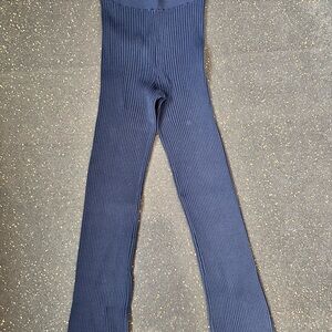 Navy Ribbed FRAME Leggings